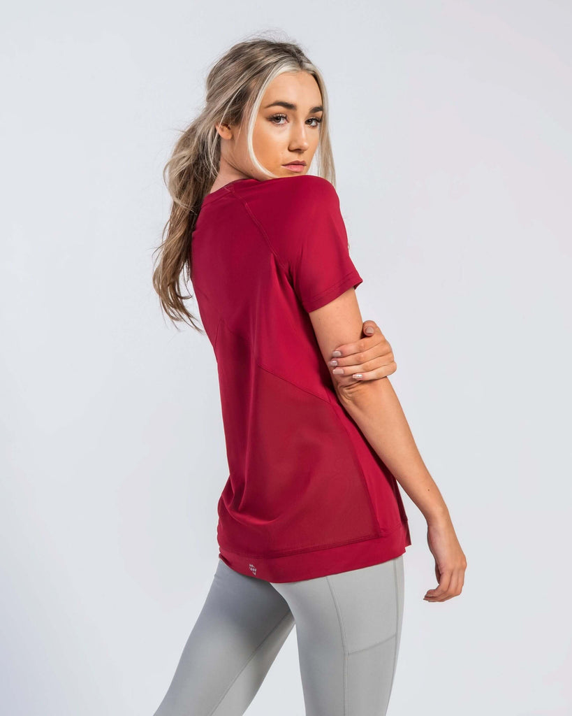 Boyfriend T-Shirt (Burgundy) - Machine Fitness