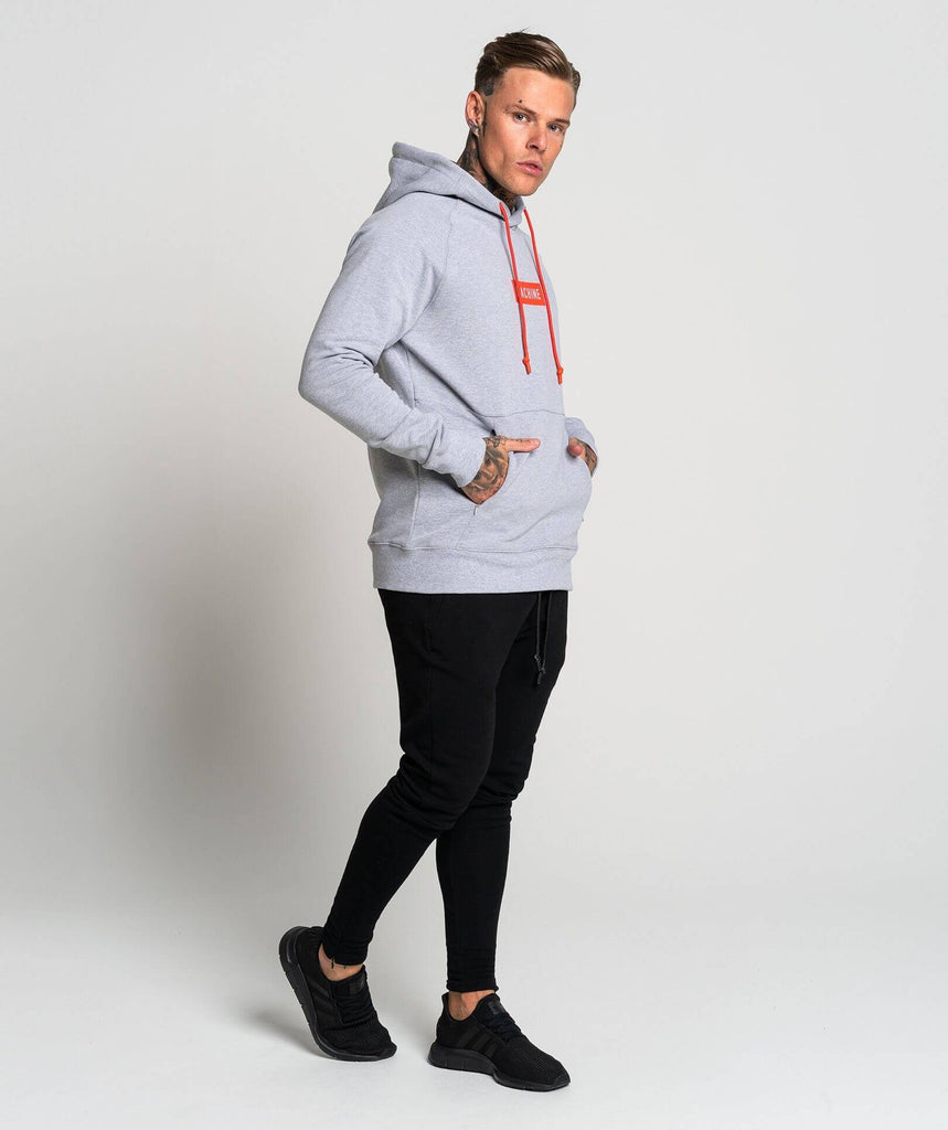 Pursuit Stampd Pullover (Marl Grey/Orange) - Machine Fitness