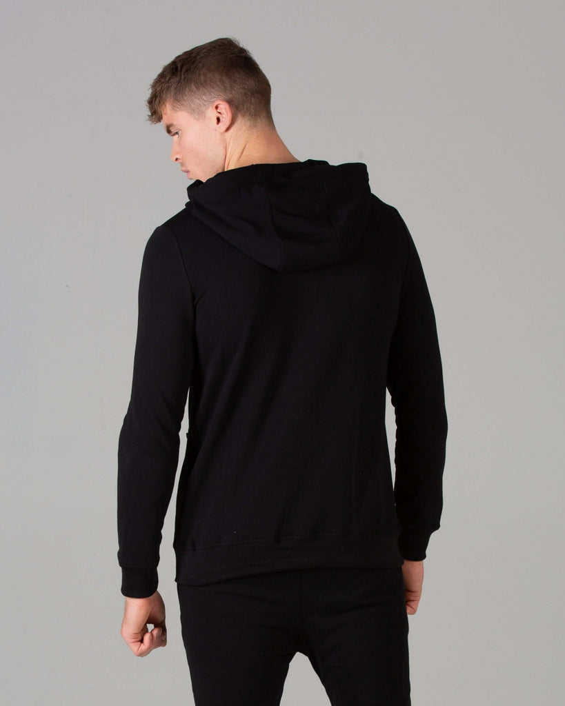 Rated Fitted Zip Up Hoodie (Black) - Machine Fitness