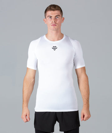 Rush Base Layer Short Sleeve (White) - Machine Fitness