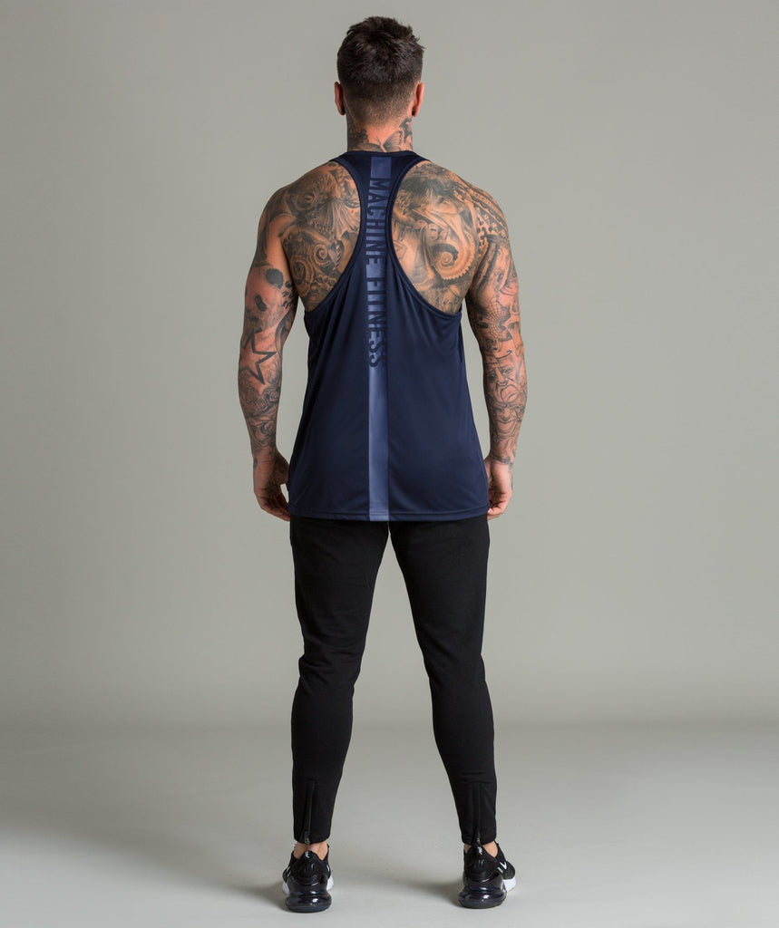 Strike Stringer Vest (Navy) - Machine Fitness