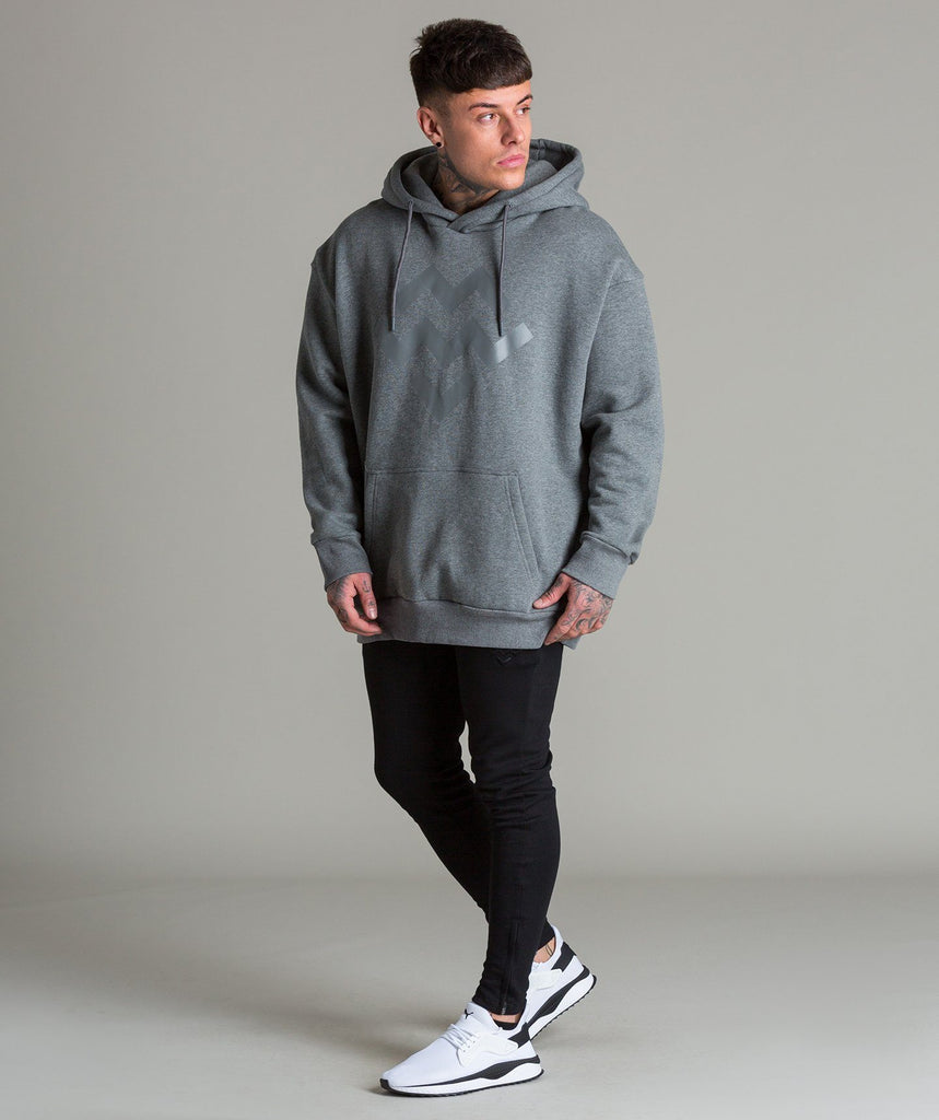 Warm Up Oversized Hoodie (Grey) - Machine Fitness