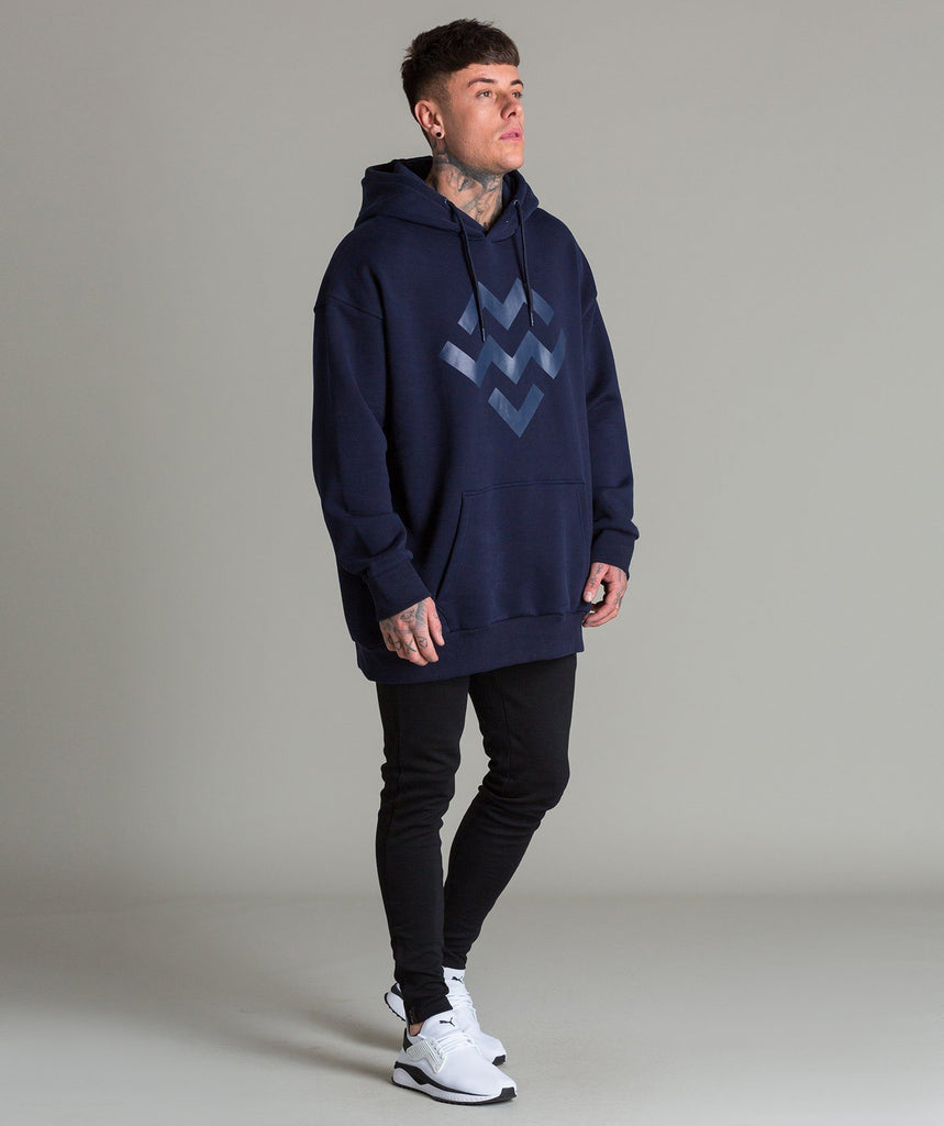 Warm Up Oversized Hoodie (Navy) - Machine Fitness