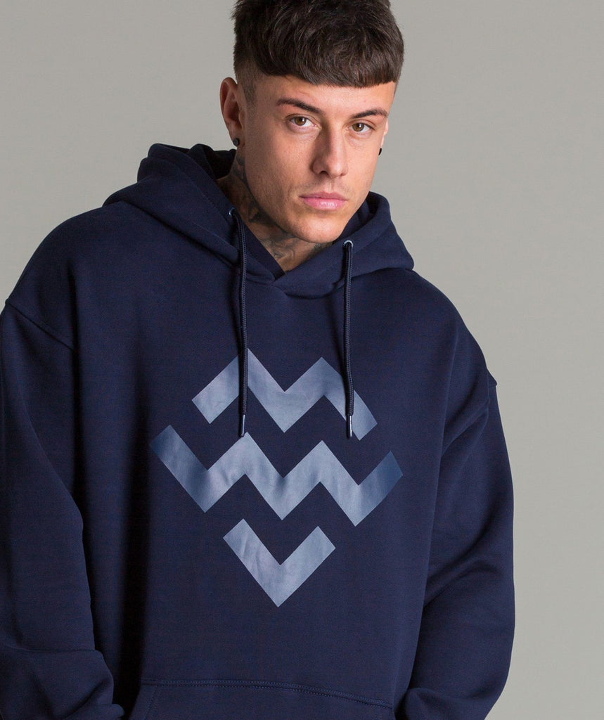 Warm Up Oversized Hoodie (Navy) - Machine Fitness